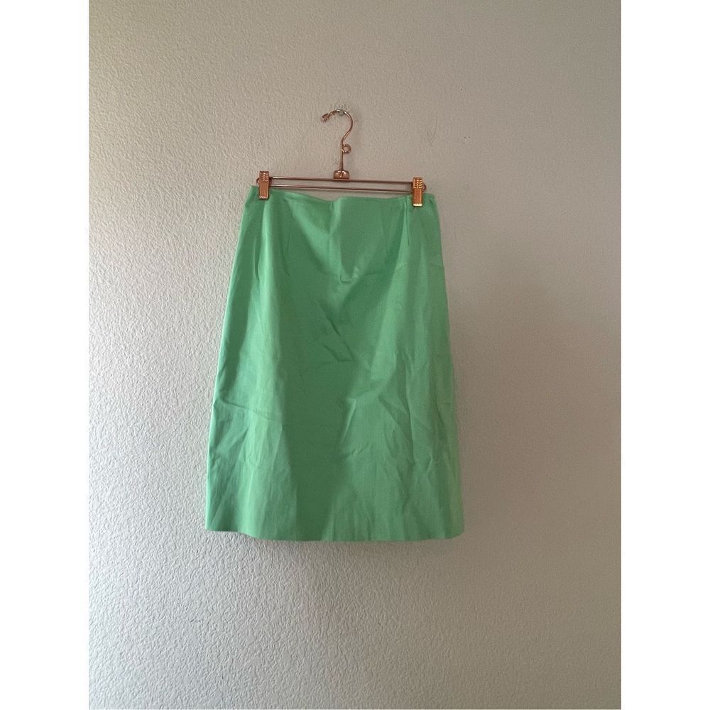 Rickie freeman for Teri Jon neon green pencil skirt